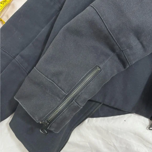 Club Monaco Black Jacket with Cream Faux Fur Collar - Picture 7 of 9